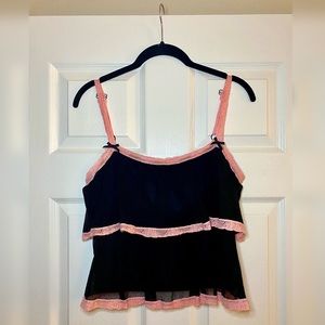 Vintage Betsey Johnson Ruffle Crop Top